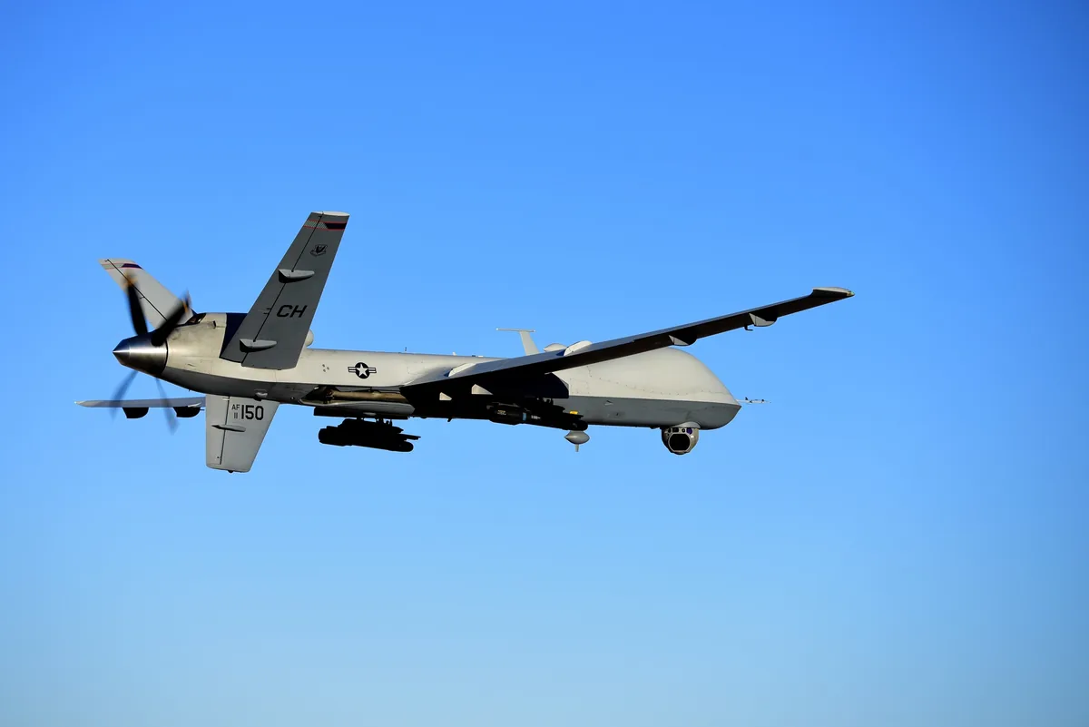 MQ-9 Reaper on a training flight in 2019